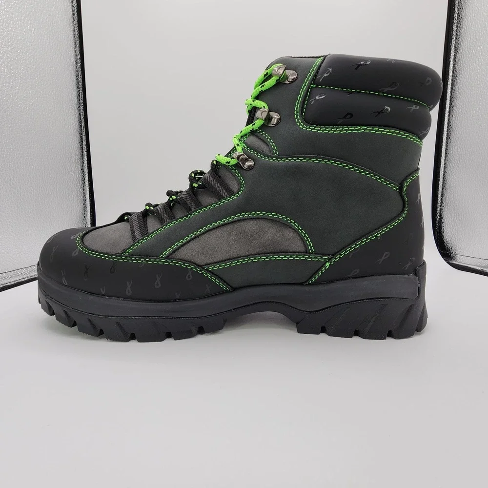 Lugz x Psychworld Ridgeline Chukka Boots Men 12 Black & Green Lace Up NEW in Box